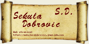 Sekula Dobrović vizit kartica